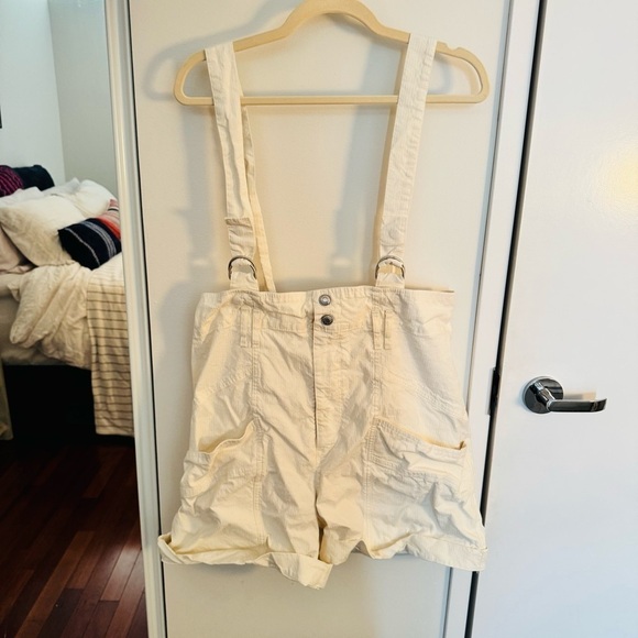 ISABEL MARANT HIGH-WAISTED EFFIE SHORTS WITH SUSPENDERS - Picture 4 of 10